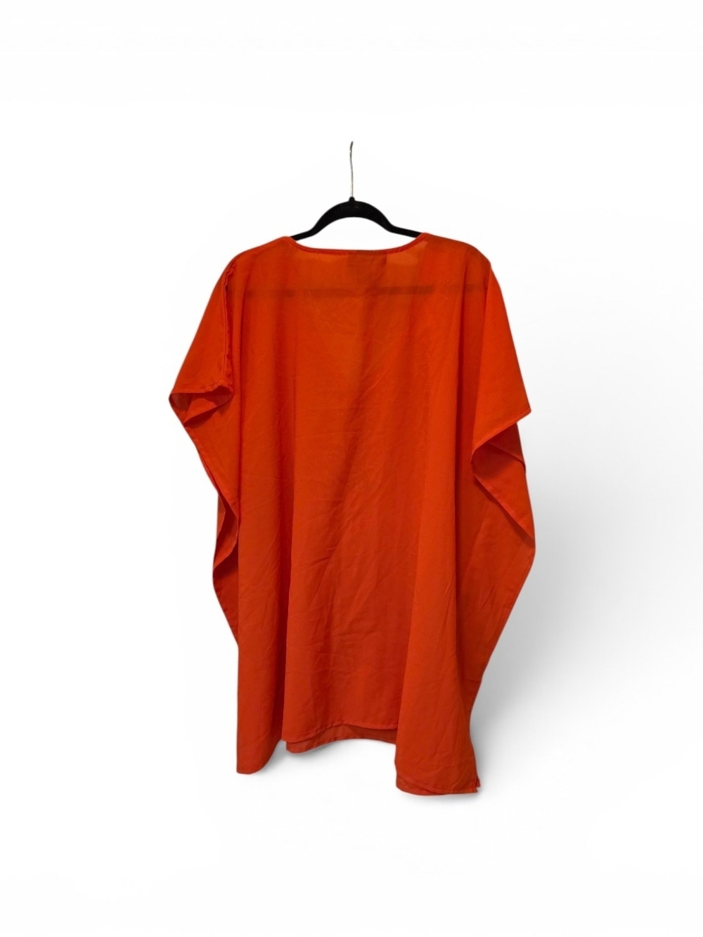 🇺🇸Ashley Stewart Orange V-Neck Swimsuit Cover Up with Embellishment Size 22/24 - Picture 3 of 4